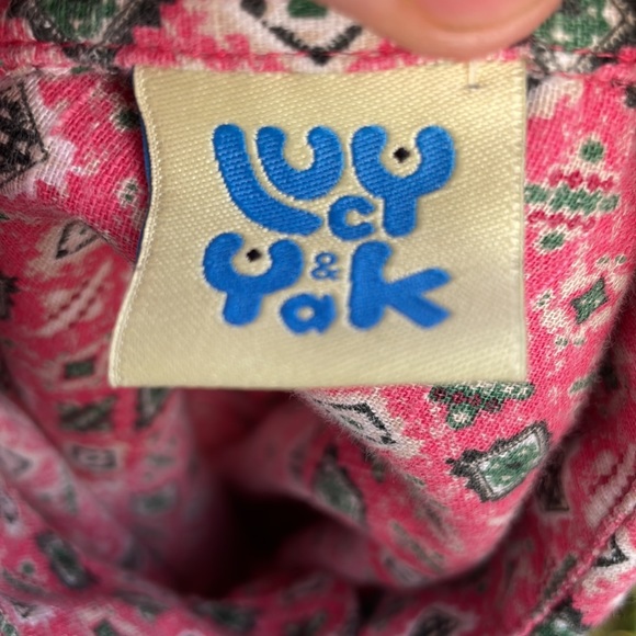 Lucy & Yak Aztec print cotton shirt size Small - Picture 3 of 5